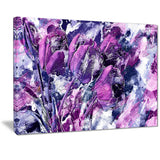 Shades of Purple Flowers - Floral Canvas Artwork