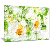 Pair of White Flowers - Floral Canvas Artwork