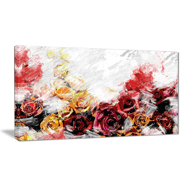 Mixed Roses - Floral Canvas Artwork