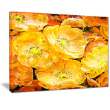 Orange Yellow Flower Bouquet - Floral Canvas Artwork