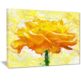 Yellow Rose - Floral Canvas Artwork