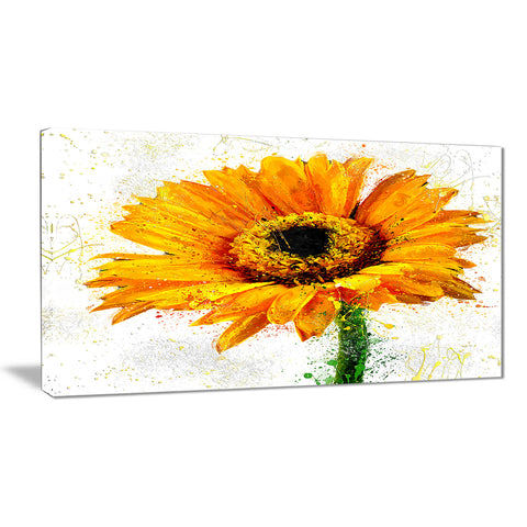 Yellow Sunflower - Floral Canvas Artwork