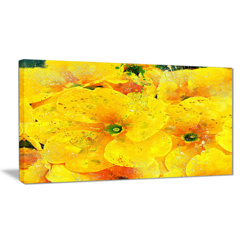 Bunch of Yellow Flowers - Floral Canvas Artwork