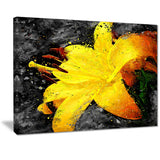 Yellow Lily - Floral Canvas Artwork