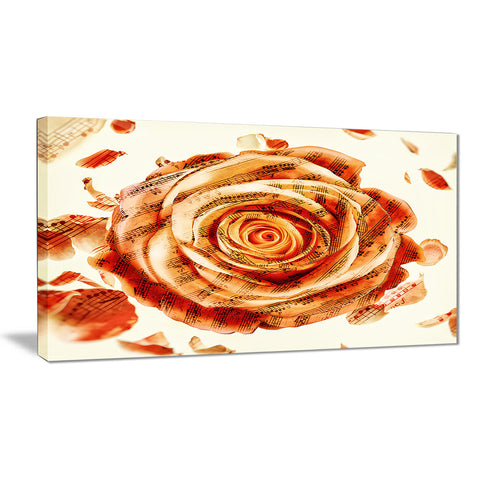 Musical Rose - Floral Canvas Artwork