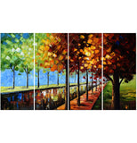Large Landscape Wall Art - Trees Changing Colors - 48x28 In
