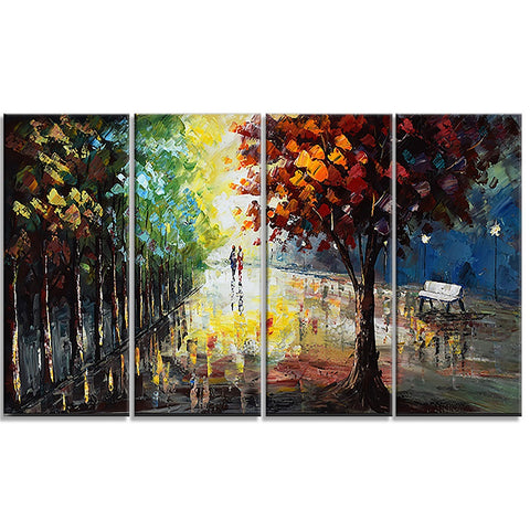 Landscape Oil Painting - Forest Colors of Nature - 48x28 in