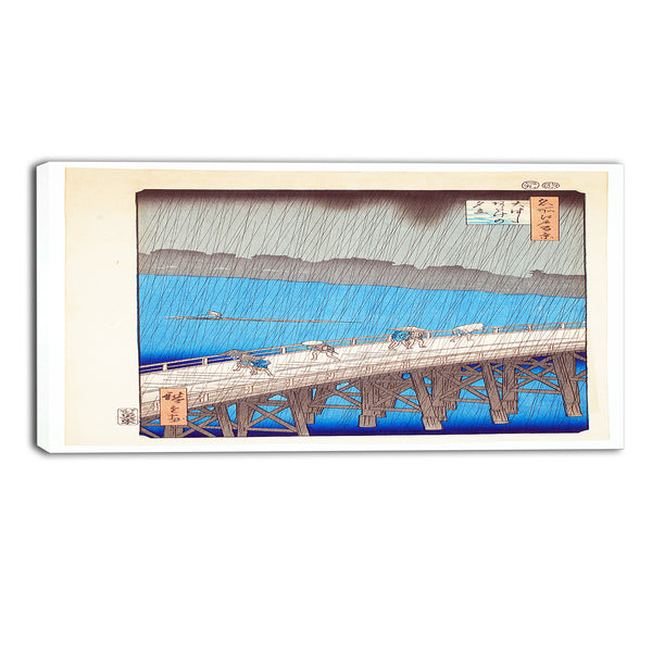 MasterPiece Painting - Ando Hiroshige Downpour at Ohashi Bridge, Atake