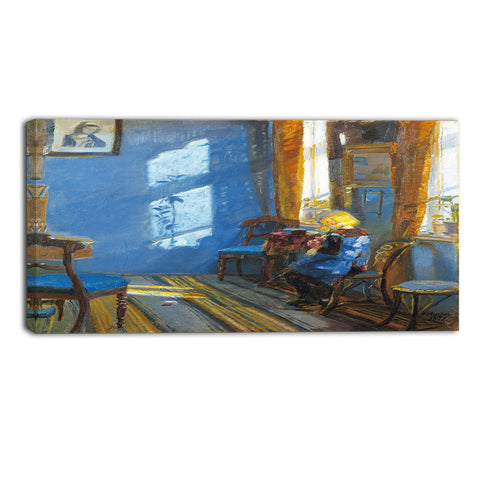MasterPiece Painting - Anna Ancher Sunlight in the blue room