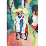 MasterPiece Painting - August Macke Three Girls in Yellow Straw Hats