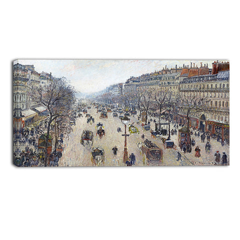MasterPiece Painting - Camille Pissarro Boulevard Montmartre, morning, cloudy weather