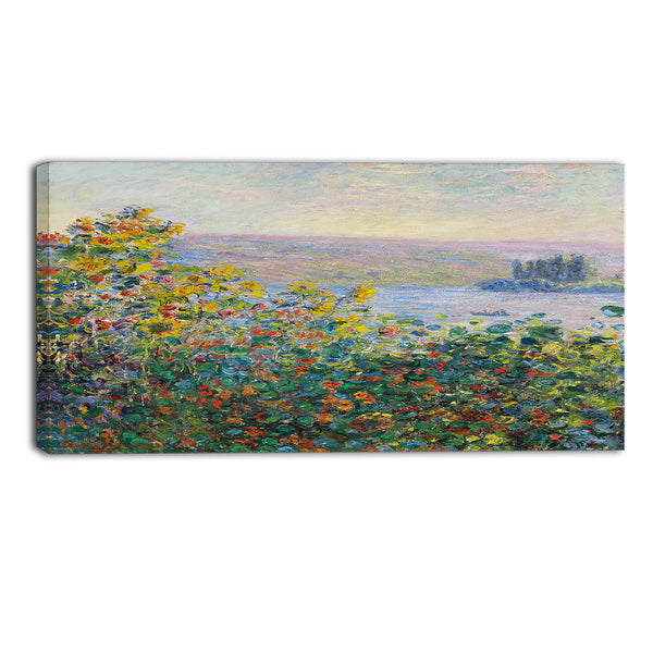 MasterPiece Painting - Claude Monet Flower Beds at Vetheuil