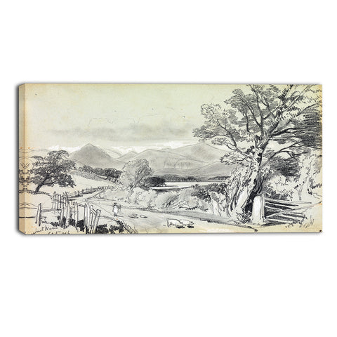 MasterPiece Painting - Edward Lear Derwentwater, September 1836