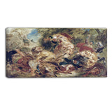 MasterPiece Painting - Eugene Delacroix The Lion Hunt