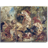 MasterPiece Painting - Eugene Delacroix The Lion Hunt