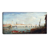MasterPiece Painting - Frederick Nash The Monument and London Bridge