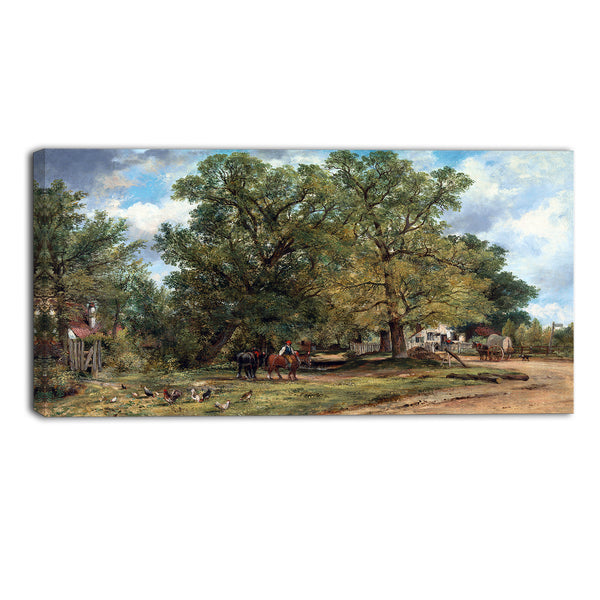 MasterPiece Painting - Frederick W Watts Landscape with Cottages