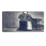 MasterPiece Painting - Georges Seurat Nurse with a Chile's Carriage