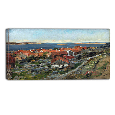 MasterPiece Painting - Gerhard Munthe View of Nevlunghavn