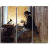 MasterPiece Painting - Harriet Backer By Lamp Light