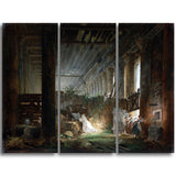 MasterPiece Painting - Hubert Robert A Hermit Praying in the Ruins of a Roman Temple