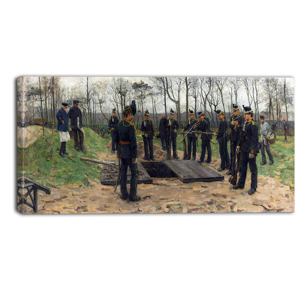 MasterPiece Painting - Isaac Israels Military funeral