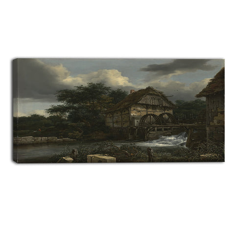 MasterPiece Painting - Jacob van Ruisdael Two Watermills and an Open Sluice