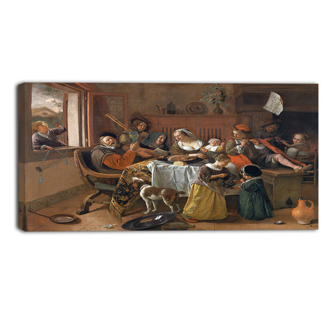 MasterPiece Painting - Jan Havicksz. Steen Het vrolijke huisgezin