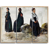 MasterPiece Painting - JC Dahl Studies of Female Constumes from Luster in Sogn