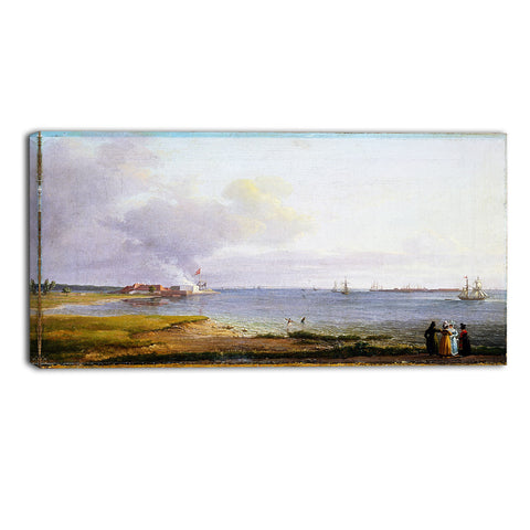 MasterPiece Painting - JC Dahl View over Oresund near the Lime Works