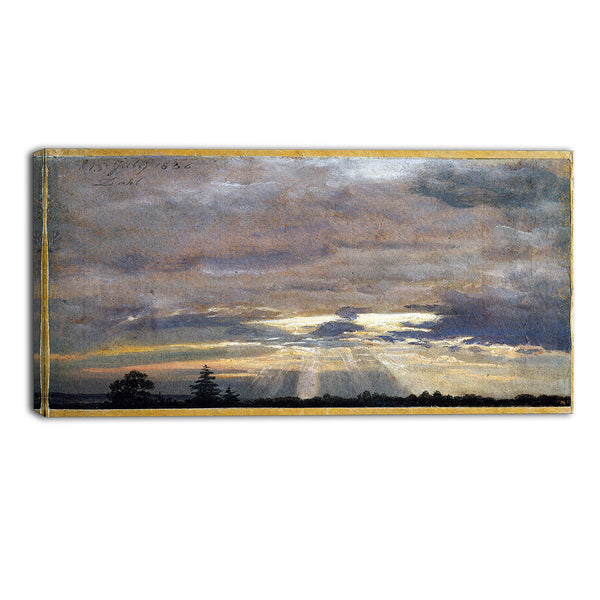 MasterPiece Painting - JC Dahl Cloud Study with Sunbeams