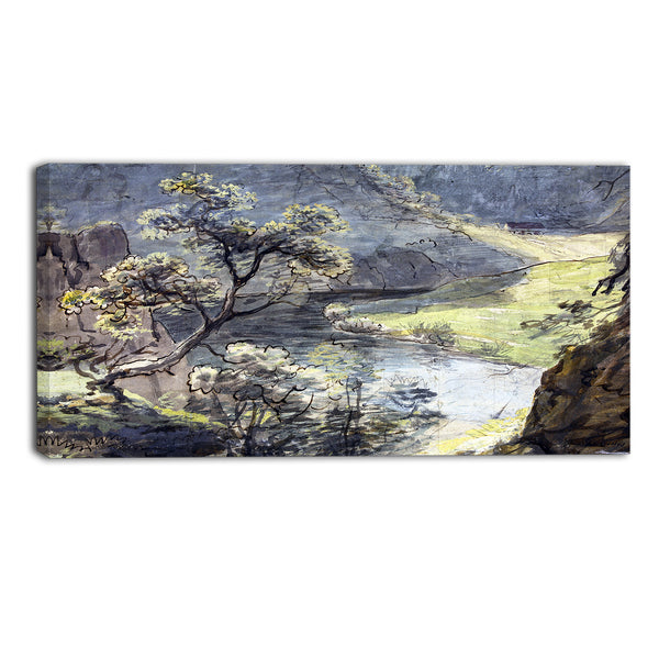 MasterPiece Painting - Johann Georg von Dillis River Landscape
