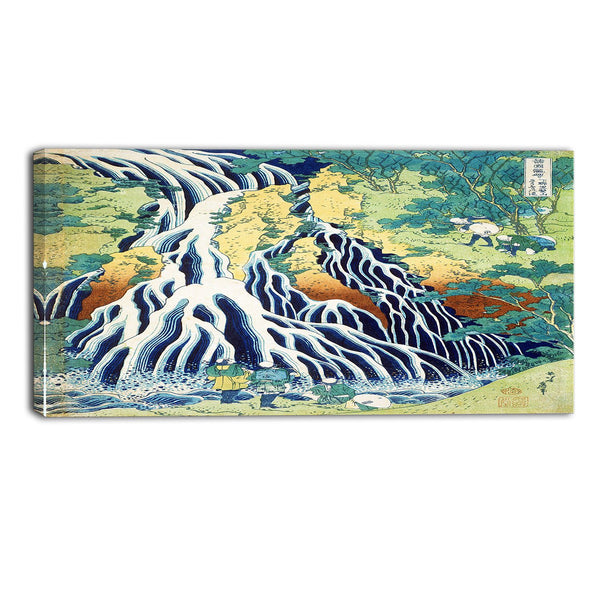 MasterPiece Painting - Katsushika Hokusai Pilgrims at Kirifuri Waterfal