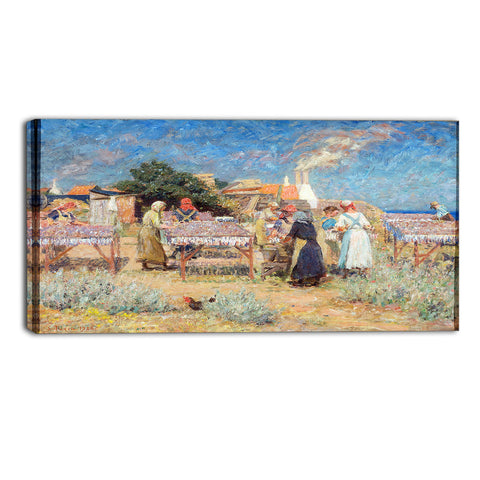 MasterPiece Painting - Laurits Tuxen Sun Drying Herrings