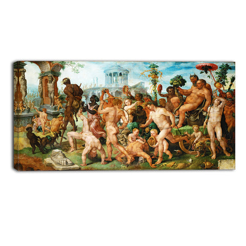 MasterPiece Painting - Maerten van Heemskerck The Triumphal Procession of Bacchus