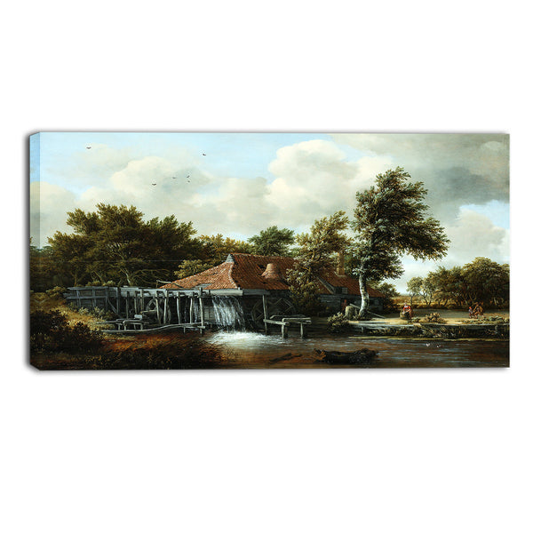 MasterPiece Painting - Meindert Hobbema A Watermill