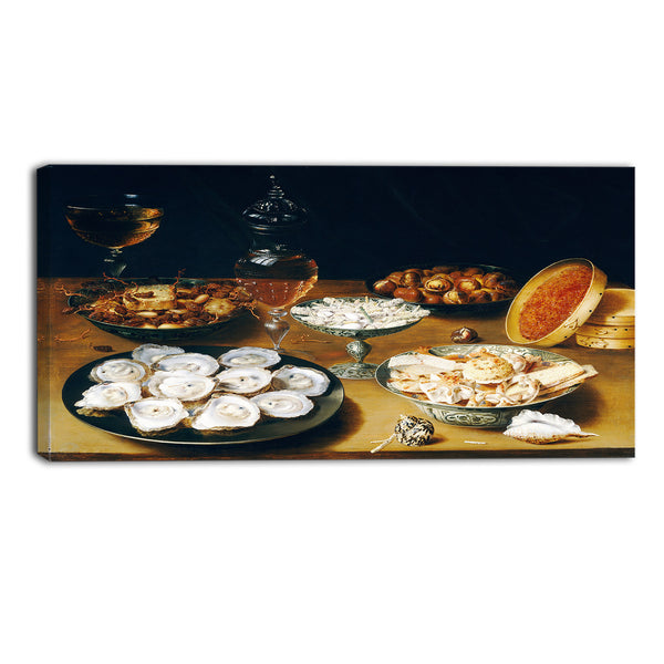 MasterPiece Painting - Osias Beert the Elder Dishes with Oysters, Fruit, and Wine
