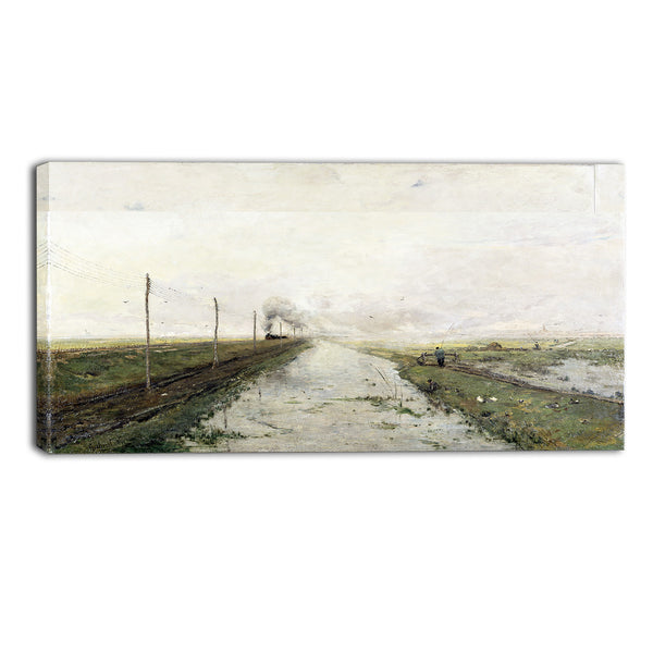 MasterPiece Painting - Paul Gabriel Landscape with a Train