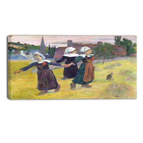 MasterPiece Painting - Paul Gauguin Breton Girls Dancing, Pont