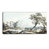 MasterPiece Painting - Paul Sandby Italianate Landscape with Travellers No. 1