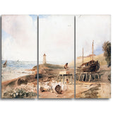 MasterPiece Painting - Peter DeWint Shipbuilding on the Yorkshire Coast