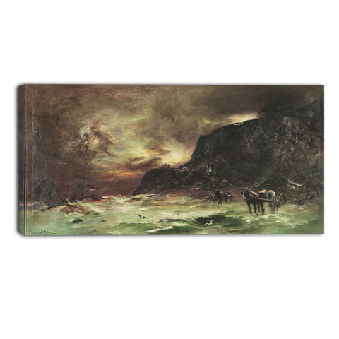 MasterPiece Painting - Petrus van der Velden Storm at Wellington Heads