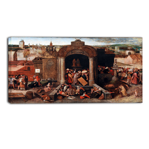 MasterPiece Painting - Pieter Bruegel Christ Driving the Traders from the Temple