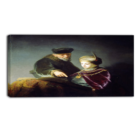 MasterPiece Painting - Rembrandt Harmensz A Young Scholar and his Tutor