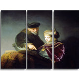 MasterPiece Painting - Rembrandt Harmensz A Young Scholar and his Tutor