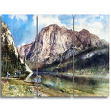 MasterPiece Painting - Rudolf von Alt Altaussee Lake and Face of Mount Trissel