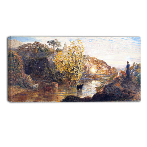 MasterPiece Painting - Samuel Palmer Tintern Abbey at Sunset