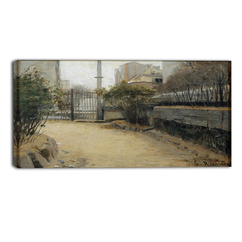 MasterPiece Painting - Santiago Rusinol Garden of Montmartre