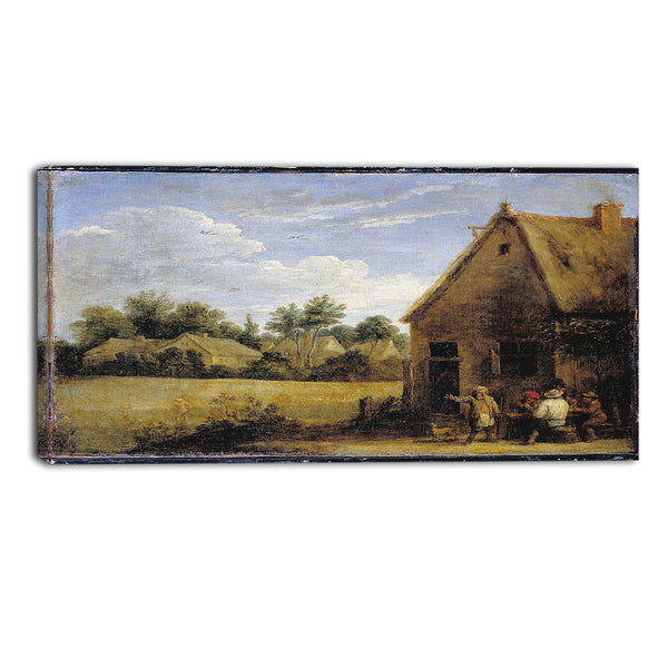 MasterPiece Painting - David Teniers Cottage with Peasants Playing Cards
