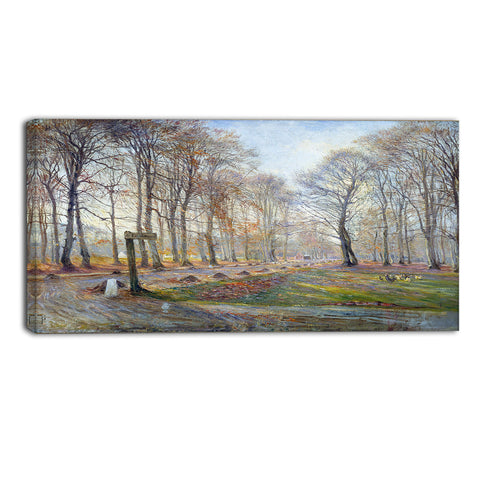 MasterPiece Painting - Theodor Philipsen Late Autumn Day in the Jaegersborg Deer Park